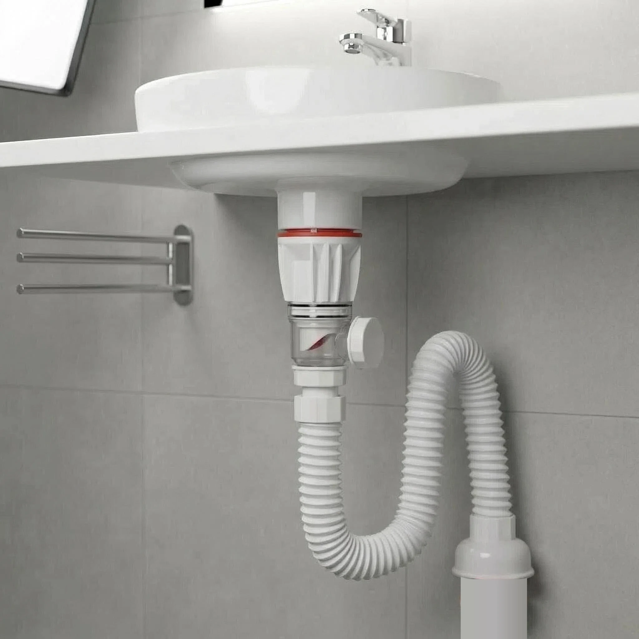 Flip‑Plate Odor‑Trap Floor Drain with Switchable Bottom/Side Drainage-Simple Replacement for Bathroom, Kitchen & Laundry Sinks
