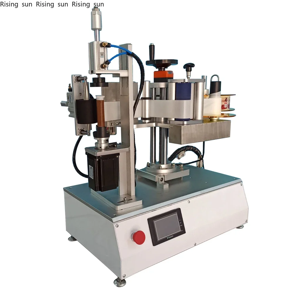 Semi Automation Vertical  Labeling Machine S   Efficient Low Cost Hexagonal Square Round Bottles Labeler