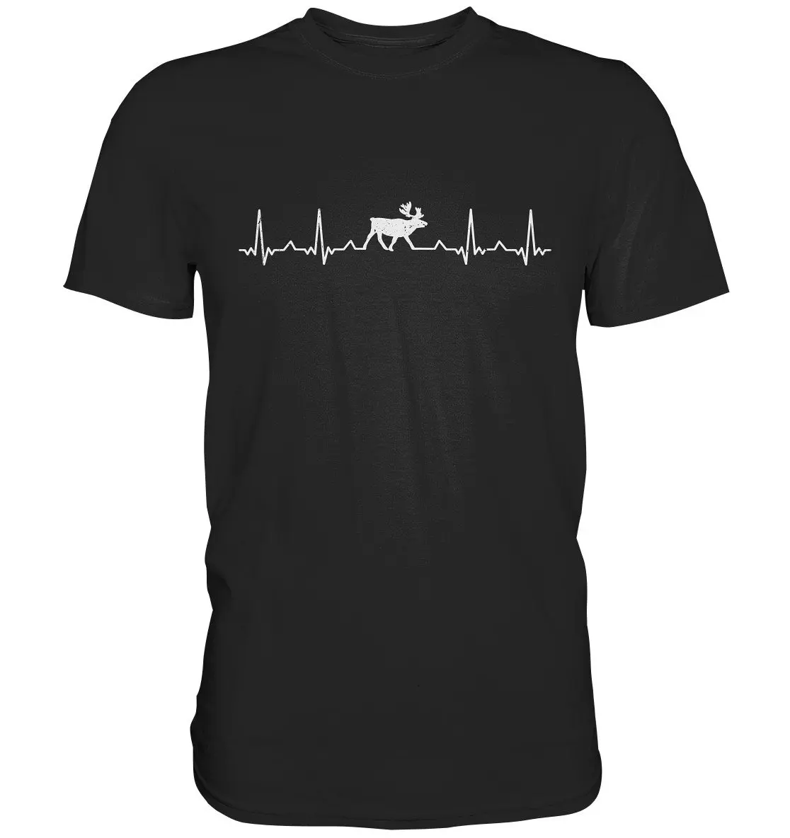 Heartbeat Elk T Shirt Moose Scandinavia Nature Antlers Premium