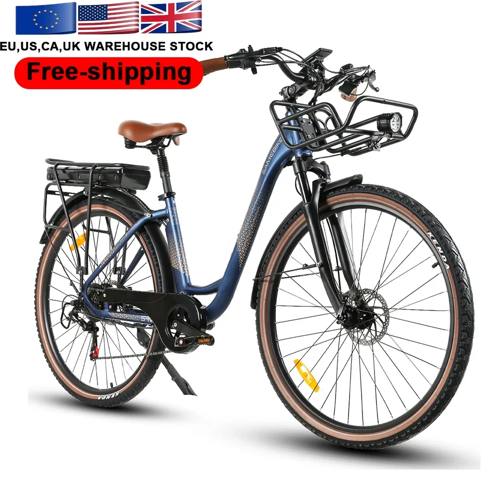 

2024 New model EU warehouse RS-A07 28 inch 500W 36V lithium battery electric bicycle city ebike with basket