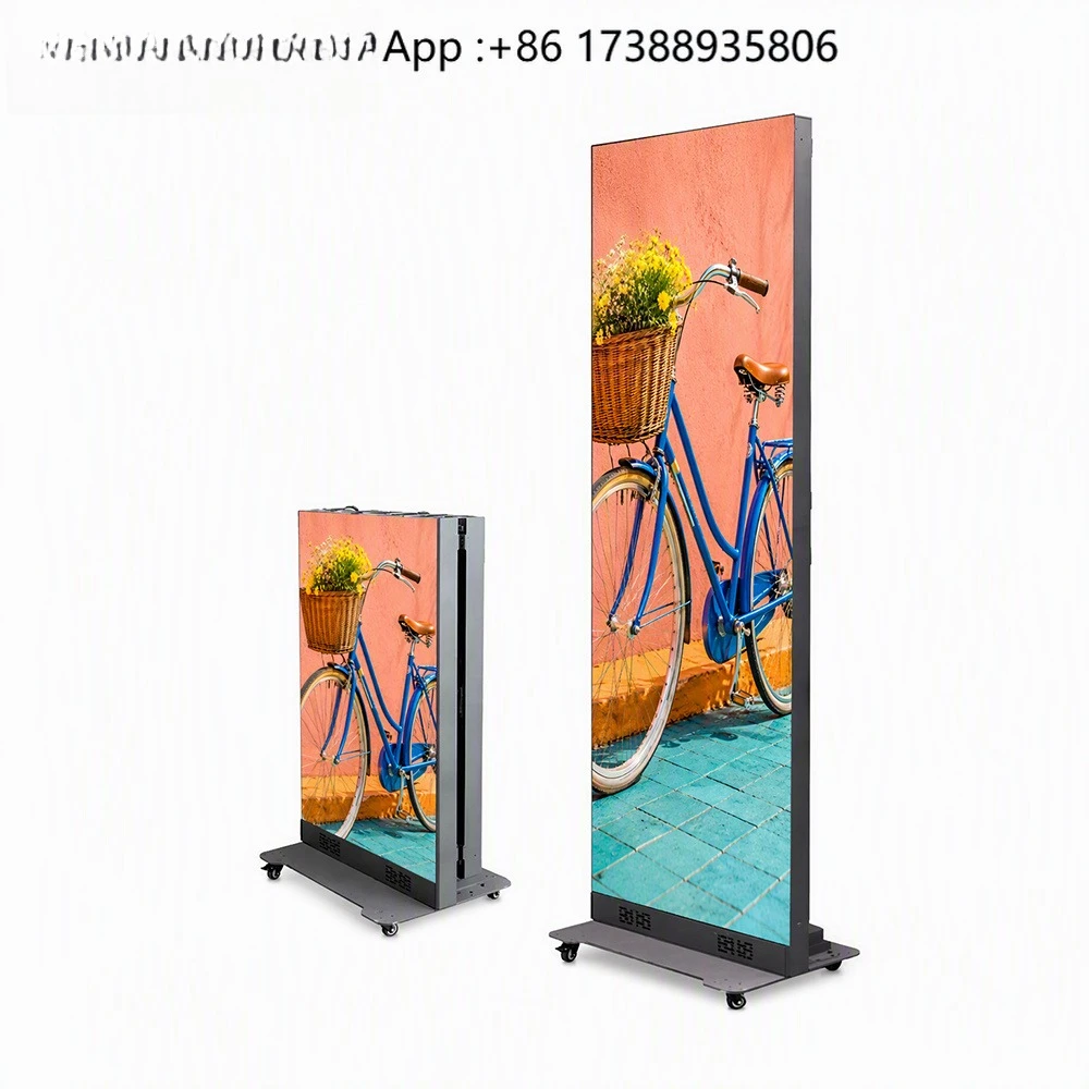 P2.5 GOB Foldable LED Poster Display Machine Portable Mall Signage for Indoor Advertising Trade Shows Retail Promotion HD Pro