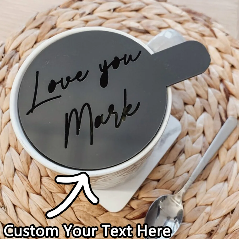Personalised Coffee Stencil, Men's Gift, Birthday Gift Ideas For Him, Coffee Lover Present, Love You Bespoke Male Gift
