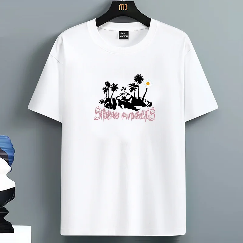 

Flower Fashion T-shirts for Men High Quality 100%Cotton O-neck Short Sleeved Summer Daily Casual Sports Cool Tees City Vibe Tops