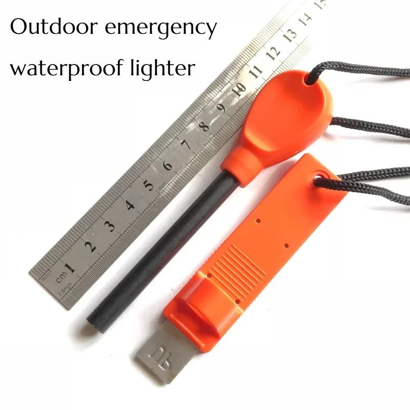 

Outdoor Camping Survival Waterproof Fire Starter with Built-in Scraper Portable Camping Emergency Survival Tools