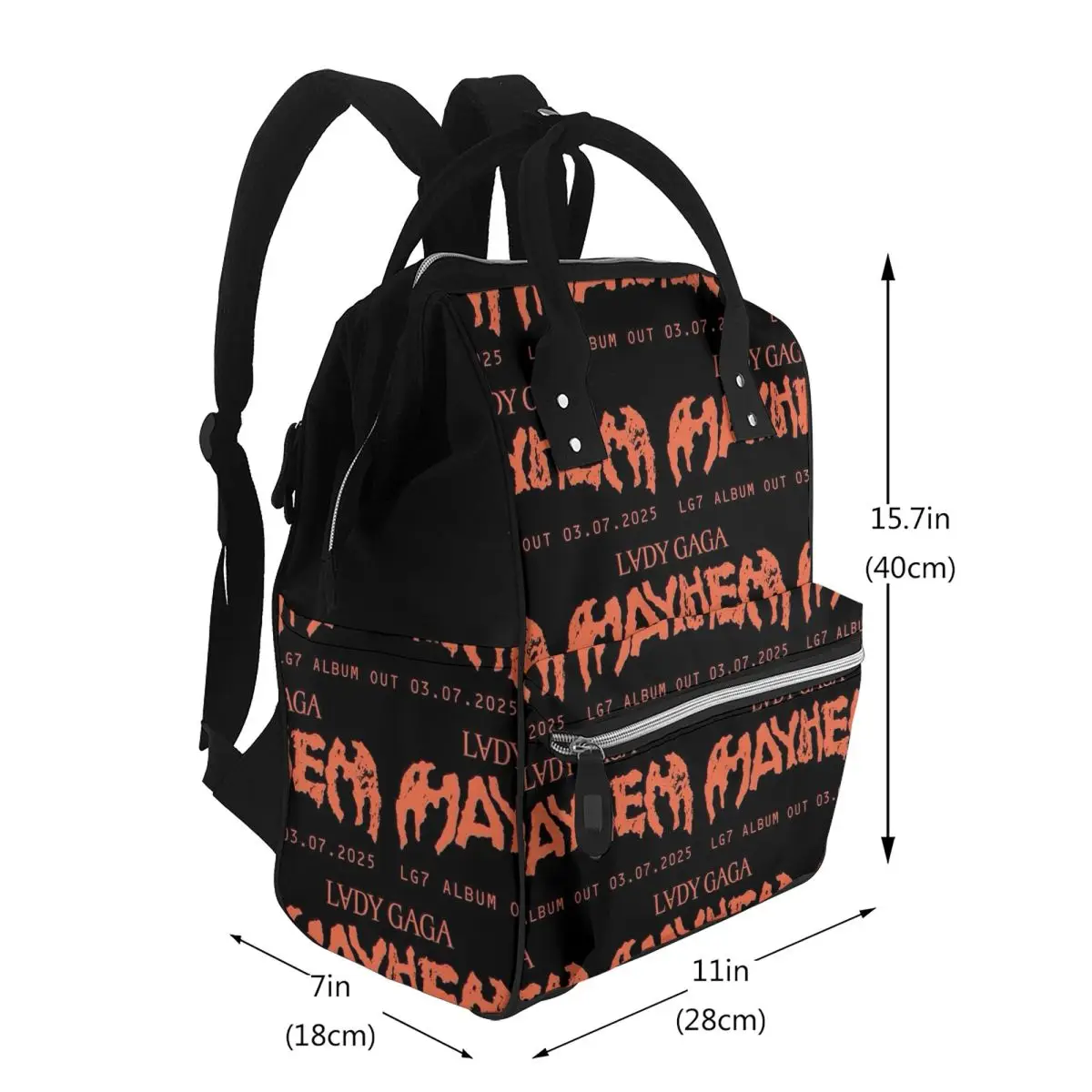 Lady Gaga Mayhem Album Student Backpack School Bag Hiking Travel Daypack for Men Women Bookbag Shoulder Bags