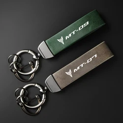 For Yamaha MT01 MT09 MT07 MT10 MT03 MT 01 09 07 03 10 MT-01 MT-10 MT-03 Keychain Motorcycle Premium leather Leather Keychain
