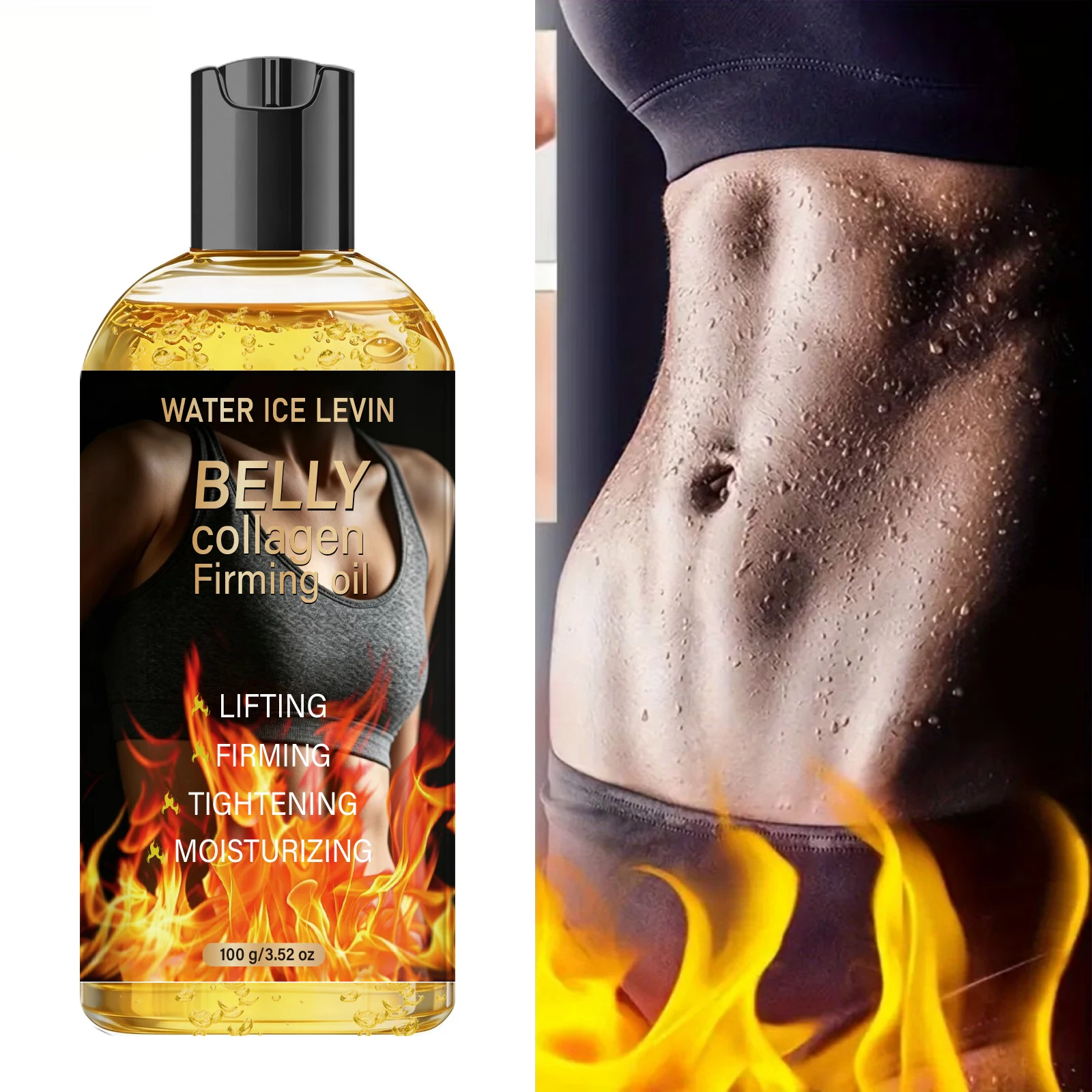 Collagen Firming Oil for Belly Skin, with Niacinamide & Hyaluronic Acid, Lifting & Hydrating