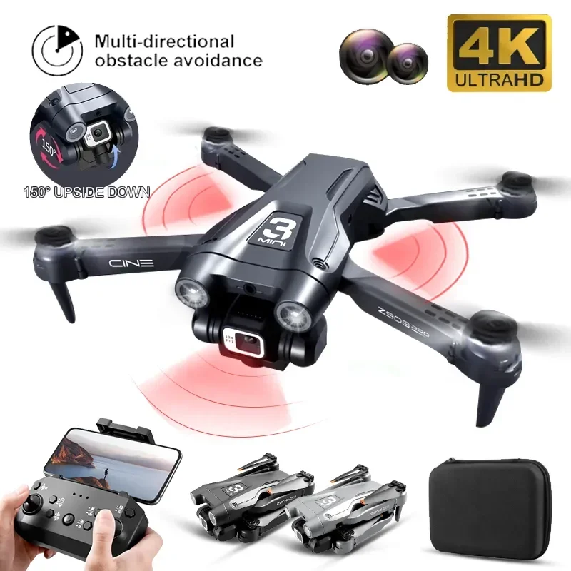 Z908 Mini Drone Professional 4K HD Aerial Camera Optical Flow Positioning Three-sided Obstacle Avoidance Quadcopter Toy