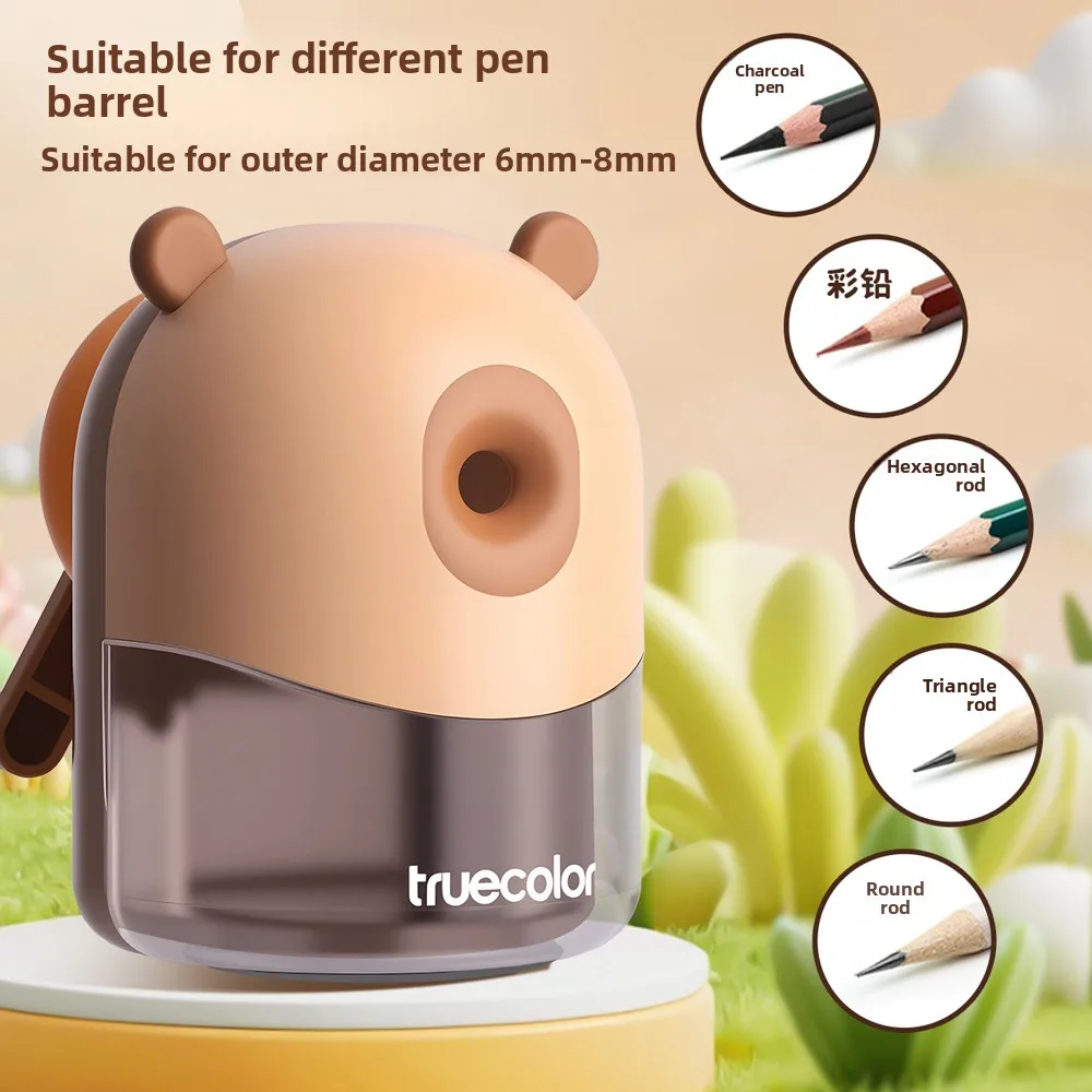 Ręczne temperówki do ołówków w kształcie kapibary, panda, z pojedynczym otworem, kreskówkowe temperówki, urocze narzędzie do temperowania ołówków dla dzieci.