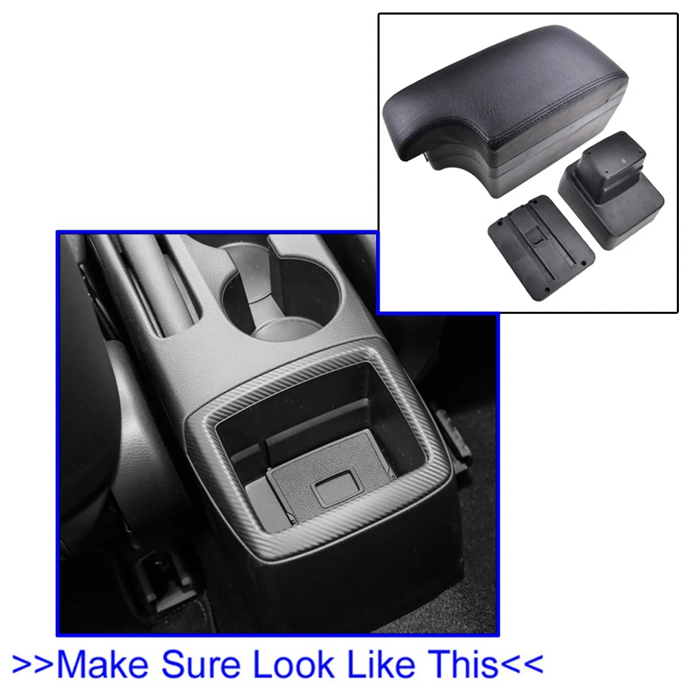 Modification Armrest For Mazda CX-3 2015 - 2019 Central Content USB Black Leather 2016 2017 2018