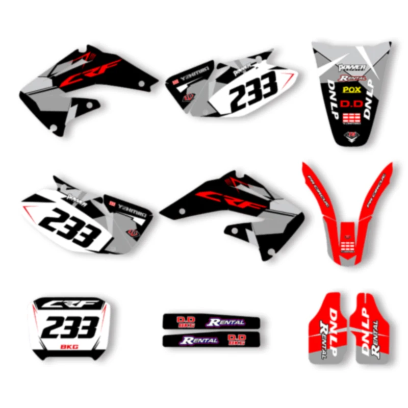 

SPACE Custom Motorcycle Graphics Background Decal for HONDA 2002 2003 CRF450 2004 CRF450 02-03 04 Enduro Decals Stickers Kits 05