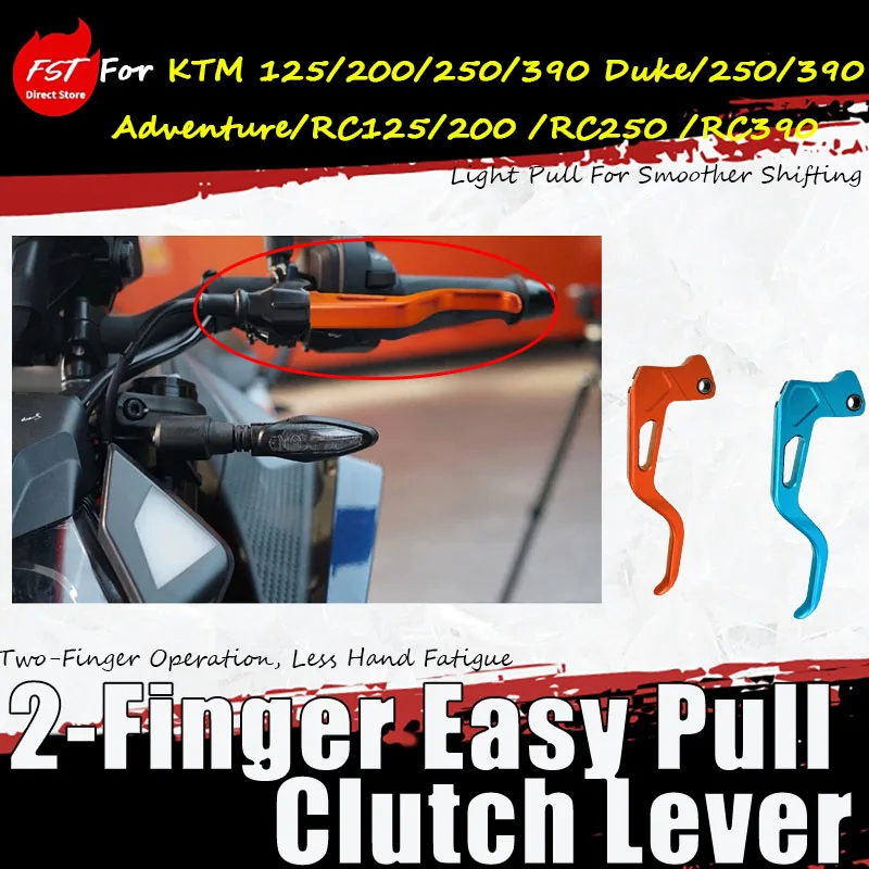 For KTM 125/200/250/390 Duke/250/390 Adventure/RC125/200 /RC250 /RC390 Reassembly Parts - Two-Finger Easy Release Clutch Alloy