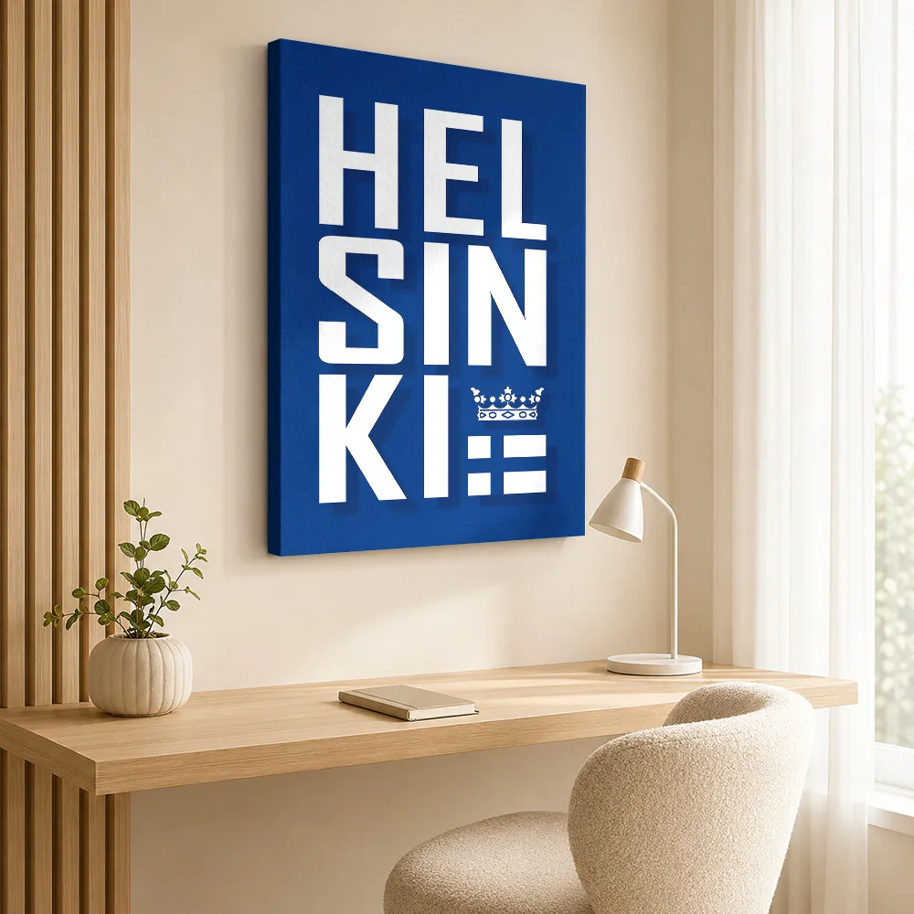 Helsinki Framed Canvas Print Poster Personalized Photo Modern Aesthetic Wall Paintings Decoration for Dining Room Ready to Hang
