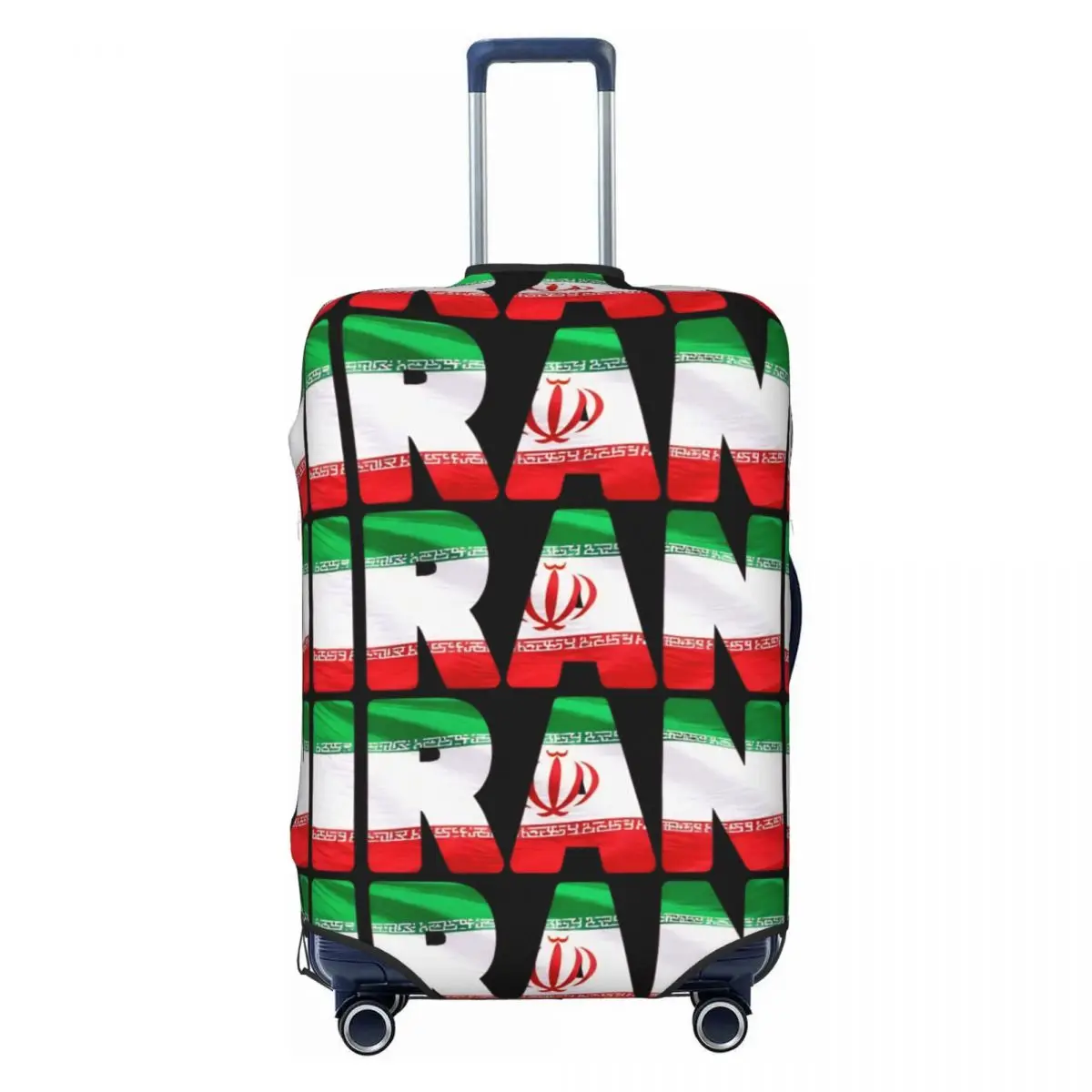 IRAN Flag Flying In Wind Suitcase Cover Travel Flight Elastic Luggage Supplies Protector