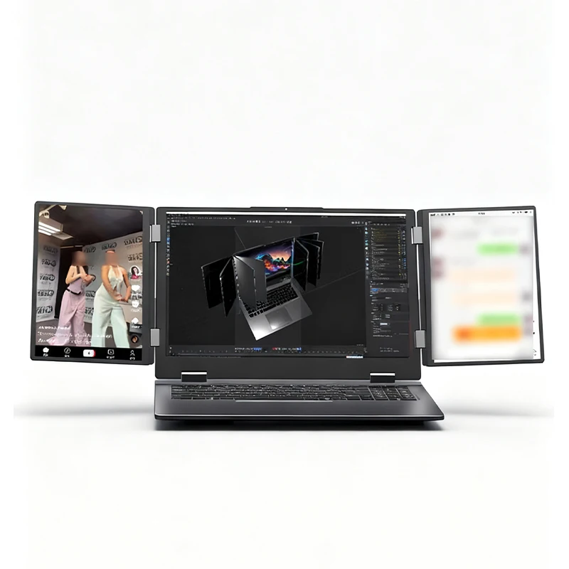 

3-экранный ноутбук Intel Core i7, складной, 16 + 10,5 + 10,5 дюймов, мультидисплей для программирования торговых финансов, офиса, портативного компьютера