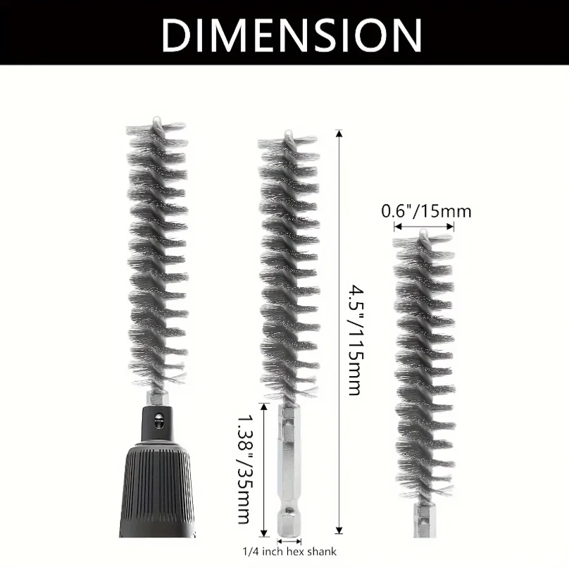 5 pieces Hexagonal shank steel wire brush for electric drill cleaning Stainless steel wire brush for electric drill cleaning