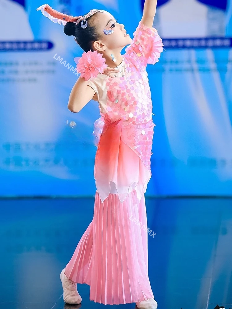 

Children's performance costumes, Dai ethnic stage costumes, children's group dance costumes