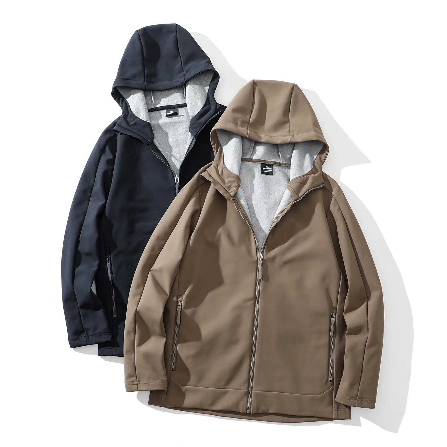 

Мужская легкая утепленная куртка-софтшелл Cosite с капюшоном, ветрозащитная, водоотталкивающая, повседневная, из полиэфирного волокна, с длинными рукавами