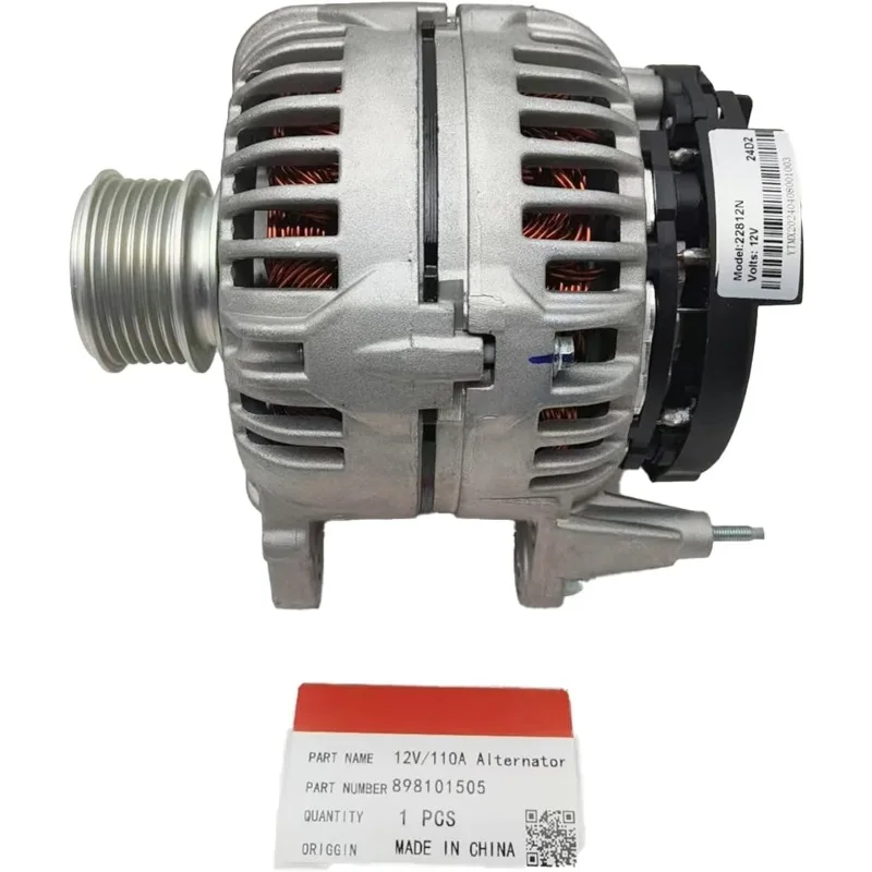 12V 110A Alternator 898101505 For Cummins Mercruiser Diesels QSD 2.0L, 2.8L & 4.2L Range Includes Multi-groove Serpentine Pulley