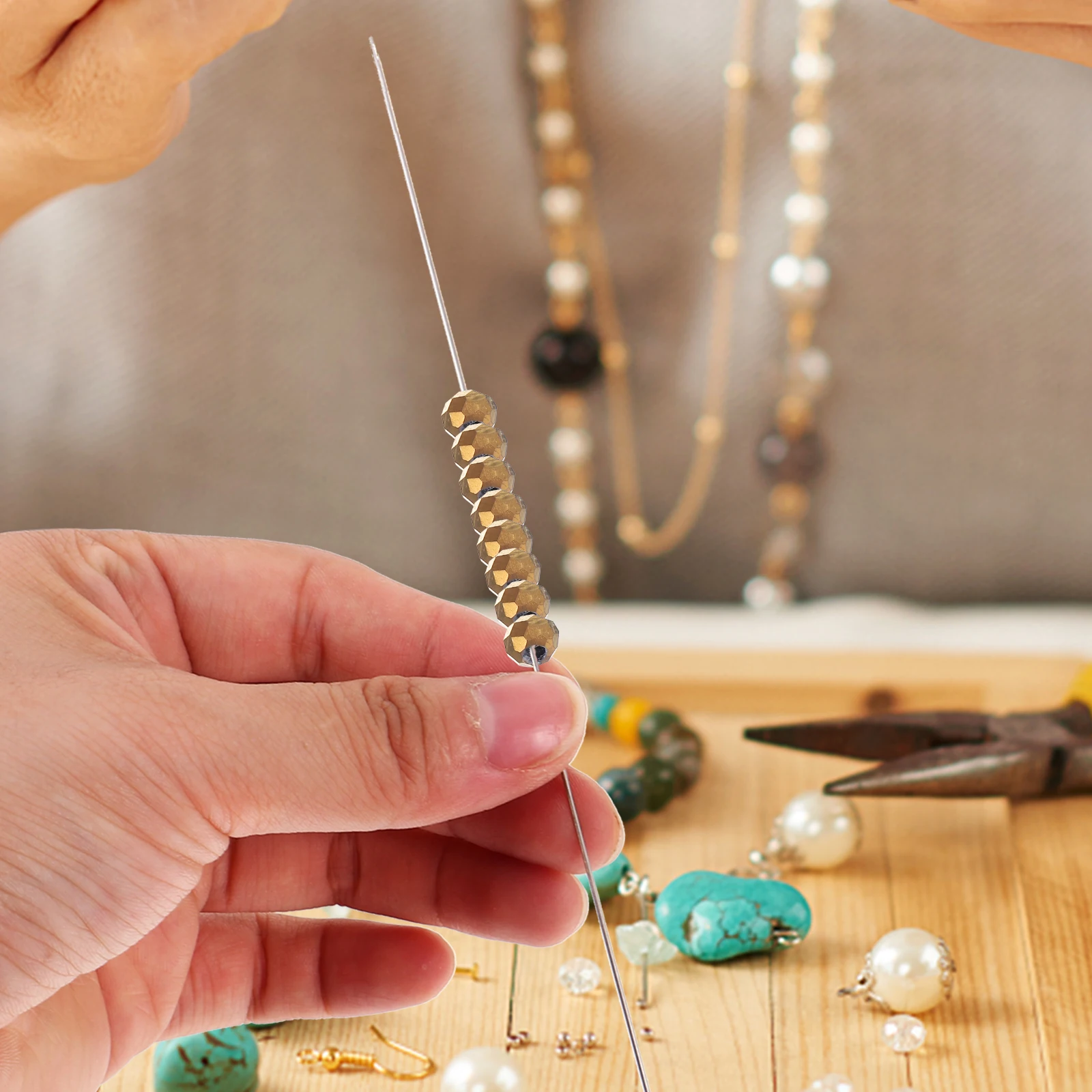 Wheel Flat Bead Accessories Beads for Crafts Bracelet Making Jewelry Spacer Necklace Glass