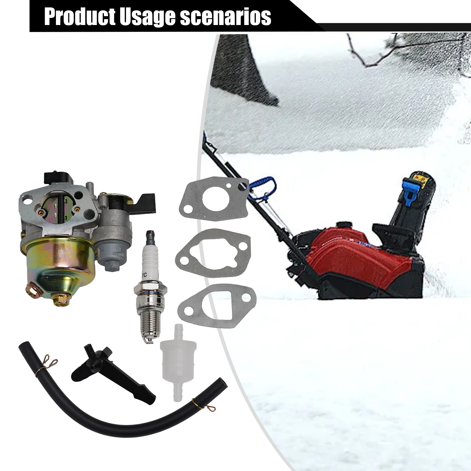 

Карбюратор для двигателя Loncin 5.5/6.5, совместимый со снегоуборщиком и виброплитой, металлический корпус