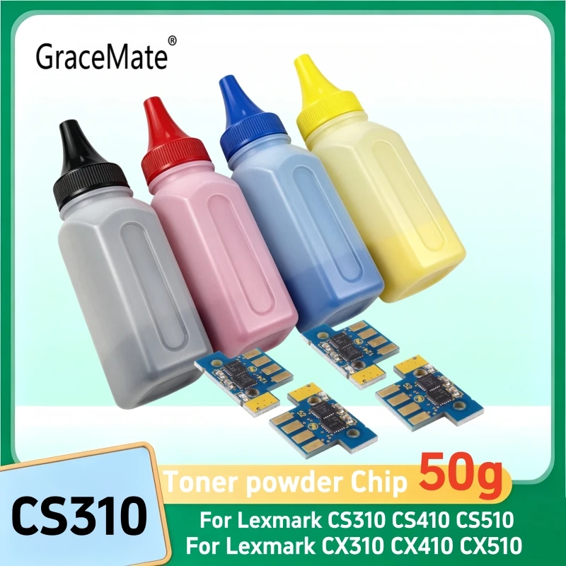 Toner Chip Powder CX310 CX410 CX510 for Lexmark CX310N CX410E CX410DTE CX510DE Toner Powder Chip