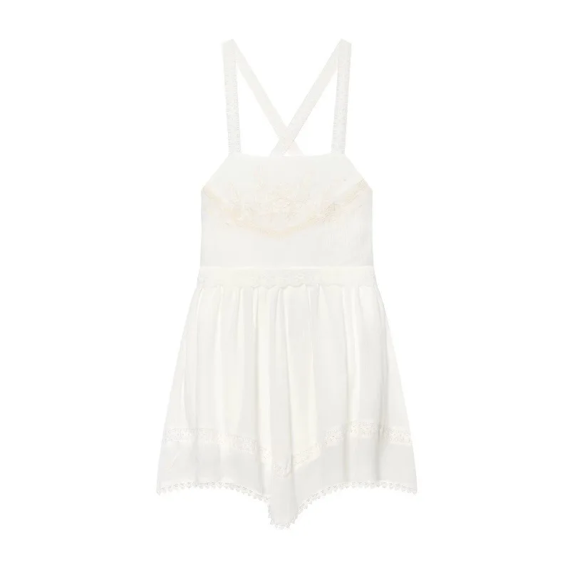 

Withered Women's 2026 Summer New Product: Bareback Tulle Embroidered Mini Strap Dress For Women Party Dresses Vestidos Women's