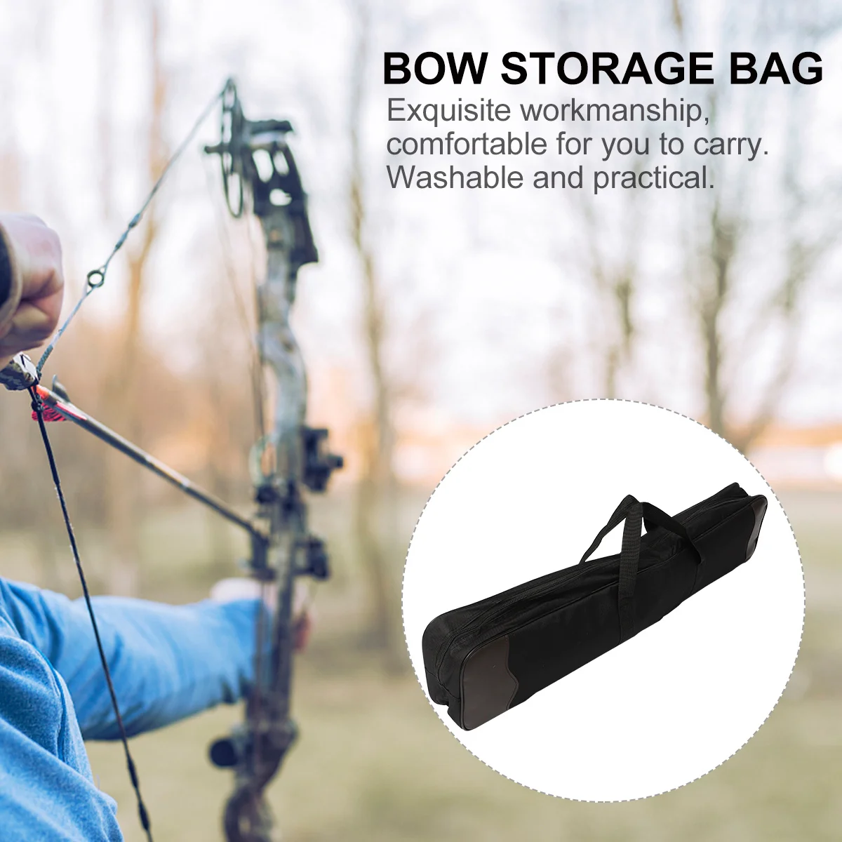 

Portable Split Bow Package Oxford Cloth Material Durable Soft Large Capacity Lightweight for Compound Bow Accessories Storage