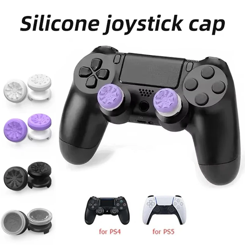 

2Pcs Hand Grip Rocker Stick Extenders Cap For PS4 PS5 Game Controller Gamepad Thumb Stick Grips High/Low Rise Covers For PS4/PS5