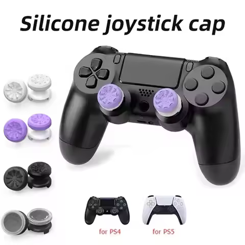 2Pcs Hand Grip Rocker Stick Extenders Cap For PS4 PS5 Game Controller Gamepad Thumb Stick Grips High/Low Rise Covers For PS4/PS5