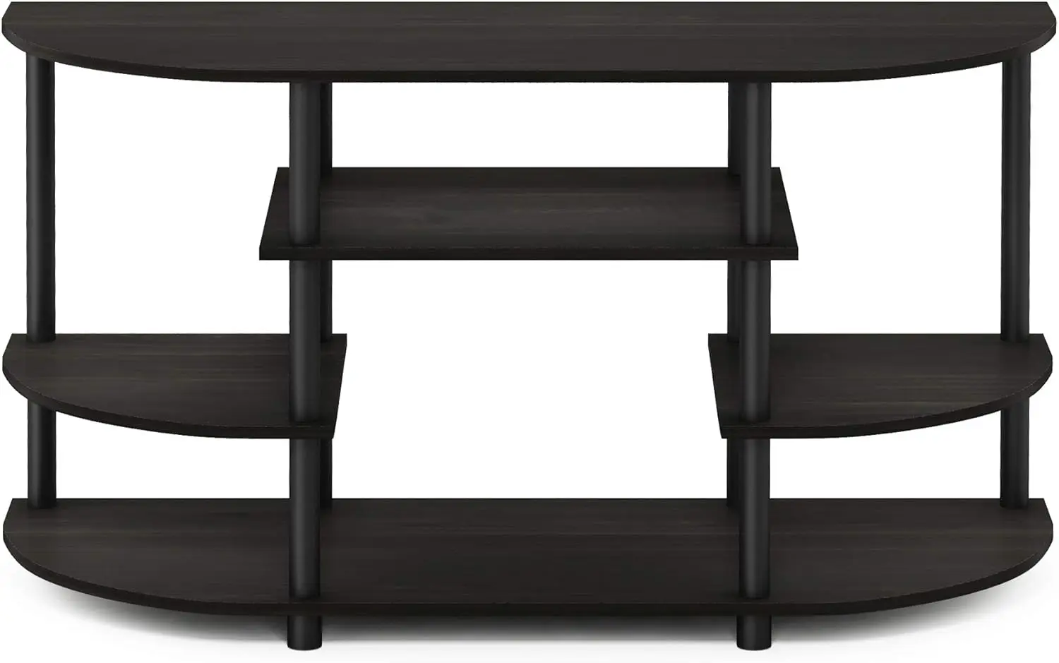 

JAYA Simple Design Corner TV Stand, Espresso/Black