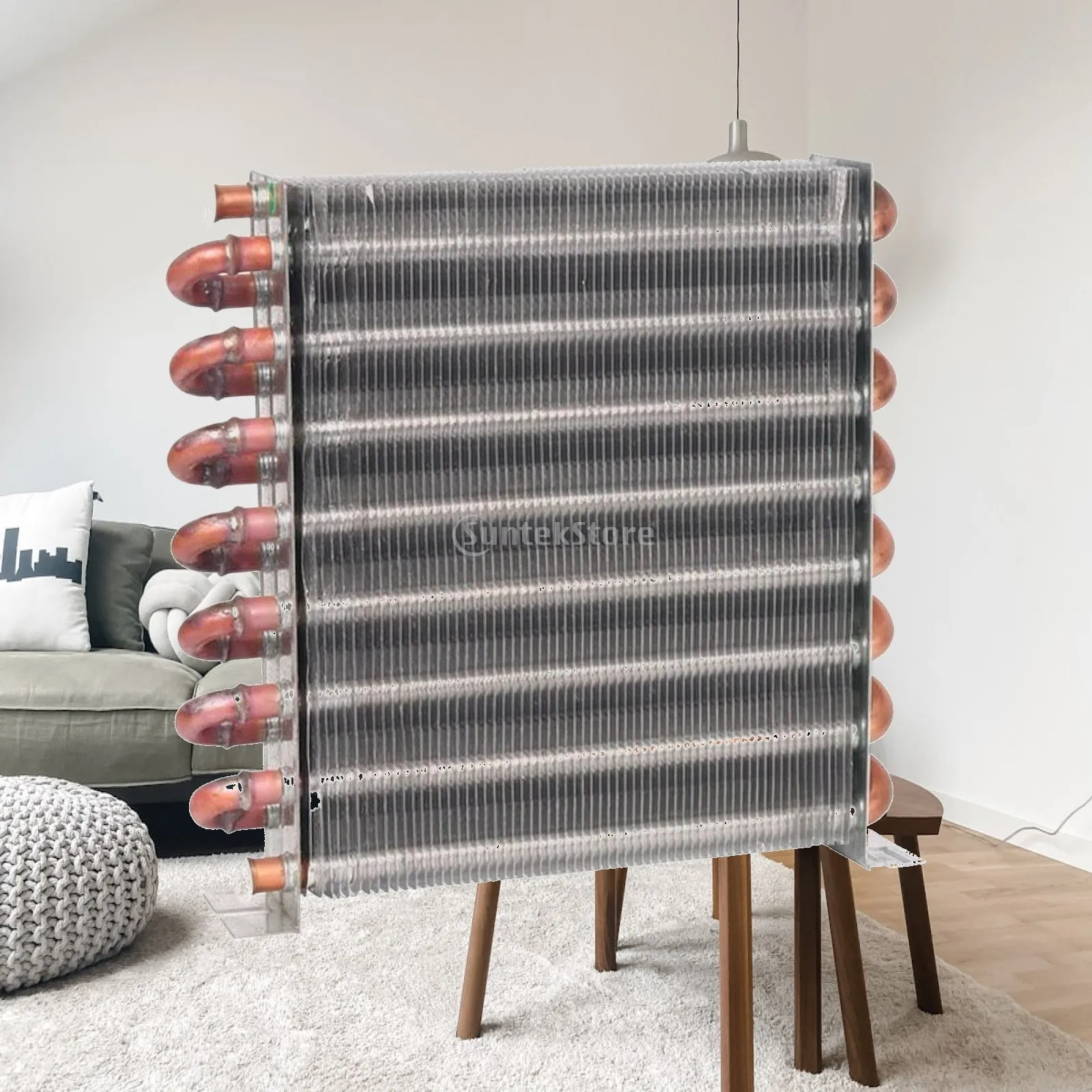 Refrigeration Condenser Cooling Coil Exchanger Copper Tube Finned Radiator for Heat Dissipation System