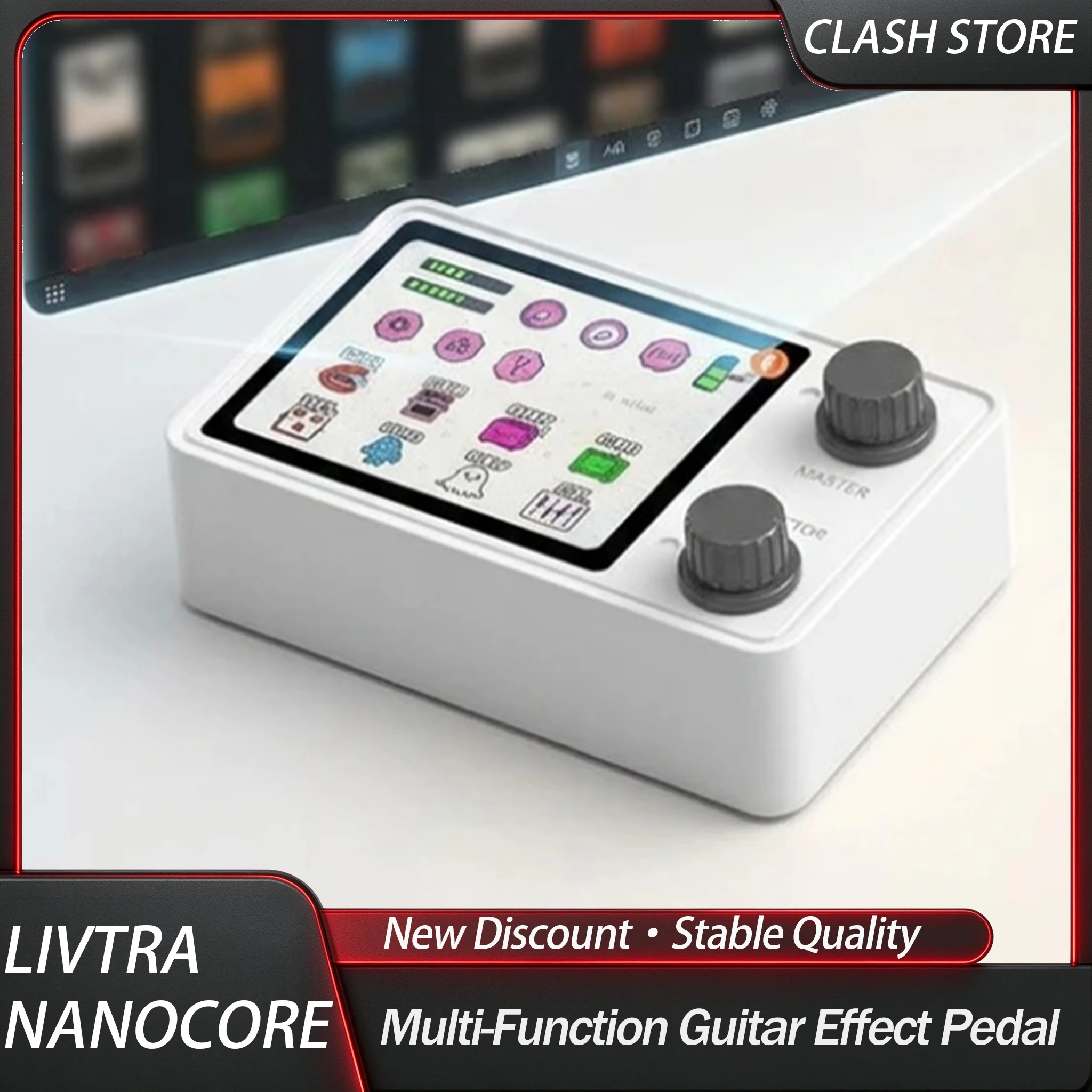 LIVTRA NANOCORE Multi-Function Guitar Effect Pedal AI Drums Loopback 10H Playtime 2.4