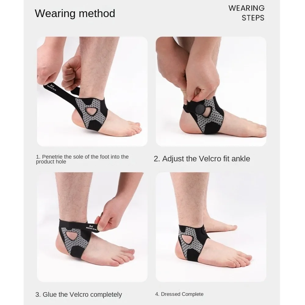 New Bi-directional Strap Ultra-thin Ankle Brace Adjustable Breathable Compression Ankle Support Pain Relief Ankle Fixation Brace