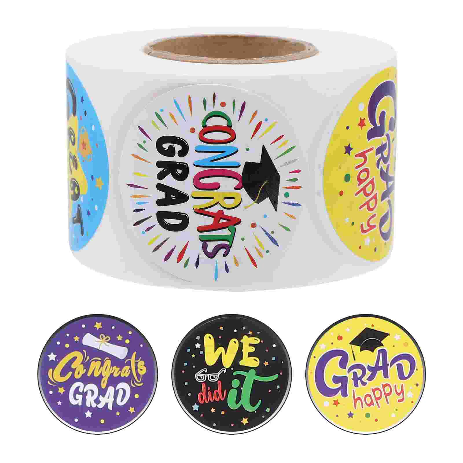 

Graduation Stickers Bag Label Sealing Decor Gift DIY Cake Self-adhesive Labels Gifts