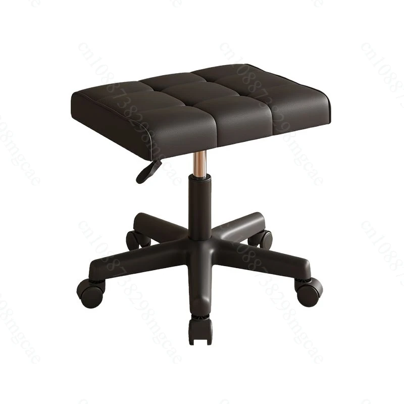 Rolling Lifting Footrest Stool Adjustable Height Office Home Step Stool