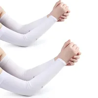 Ice Silk Sleeve Sunscreen Cuff Arm Sleeves Long Gloves Sun UV Protection Hand Protector Cover Anti-Slip Summer Outdoor Riding 2
