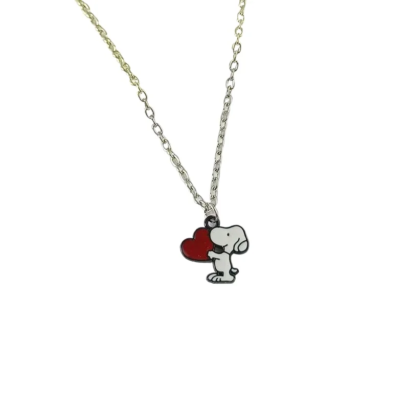 Snoopy Cartoon Creative Kawaii Necklace for Men and Women, Couple Best Friend, Parent-child Style Sweater Chain, Children\'s Gift