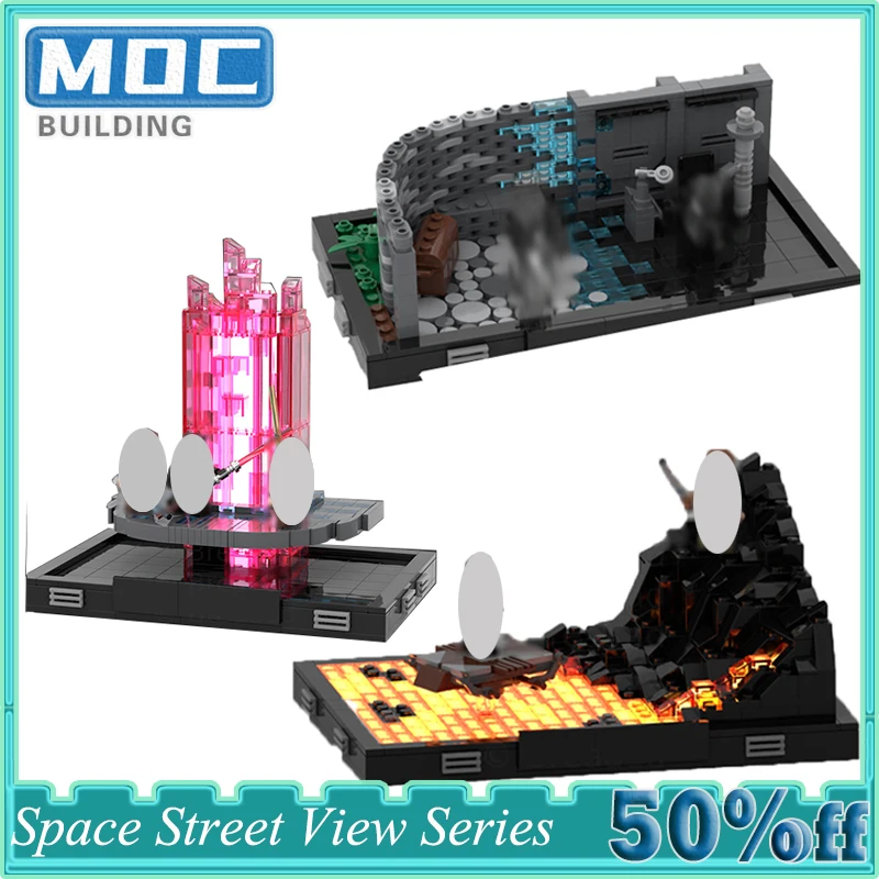 Modèle de blocs de construction MOC pour enfants, série Star Movie, Space Street View, briques de guerre, jouets de bricolage, cadeau d'anniversaire et de Noël, cadeau de collection