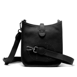 2024 hot-selling new calfskin bag mini fashionable personality shoulder crossbody hollow bucket bag