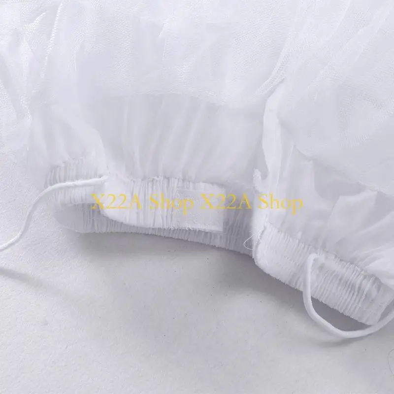 Unique Women 4 Layer Elastic Drawstring Waist Underskirt Color Short Petticoat So