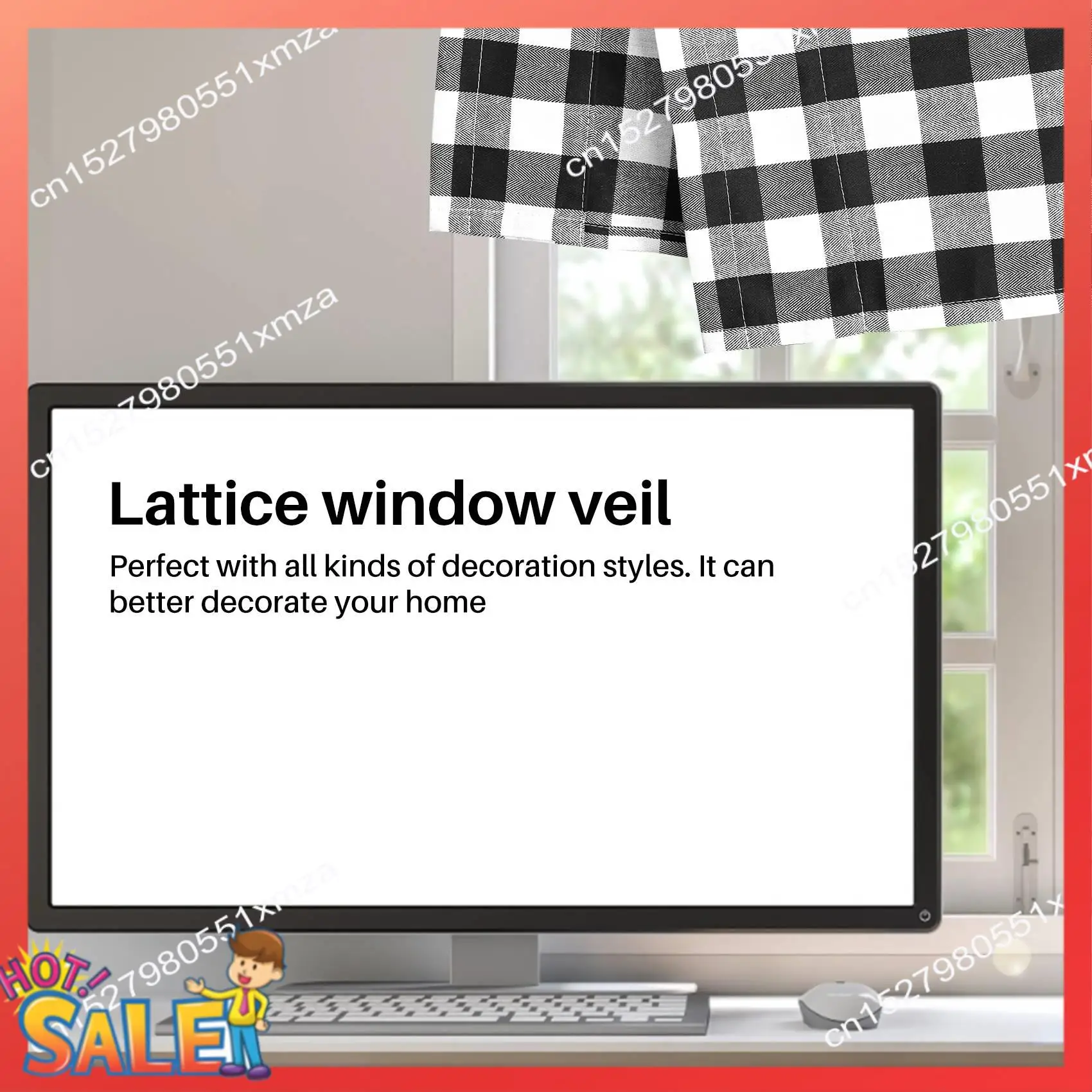 

ABCL Buffalo Plaid Valances For Kitchen Farmhouse Check Plaid Valances For Window Treatment Decor (Black And White)