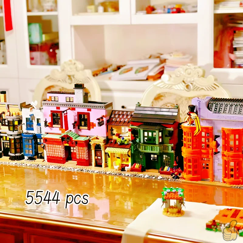 In stock NEW 5544pcs MOC-75978 Alley Street View Building Blocks Set Home Decoration Desktop Ornament Toys Birthday Party Gifts view 4
