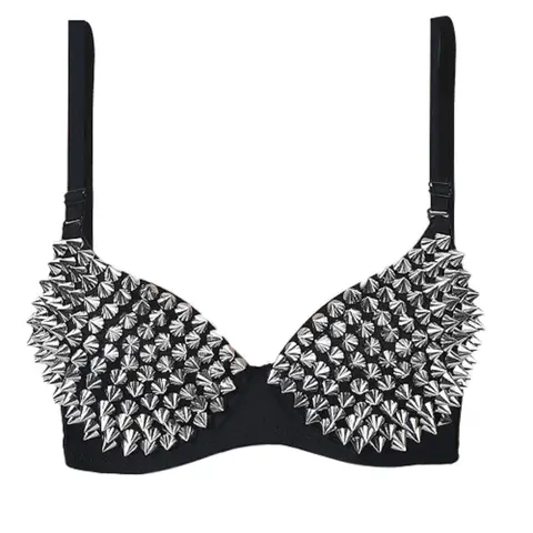 New Sexy Lingerie Underwear Bras for Women Steampunk Spike Studs Bra Top Wireless Bra Fashion Party Club Tops Female Underwear