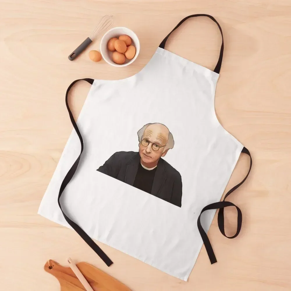 

Larry David Apron women's work with personal logo Women's Kitchen Kitchen Apron