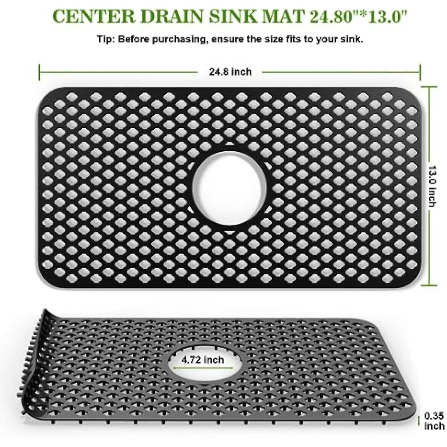 Коврики для кухонной мойки TOOVEM Силиконовый коврик для раковины с нескользящей, стабильной защитой для раковины в фермерском доме для кухонной раковины из нержавеющей стали Po