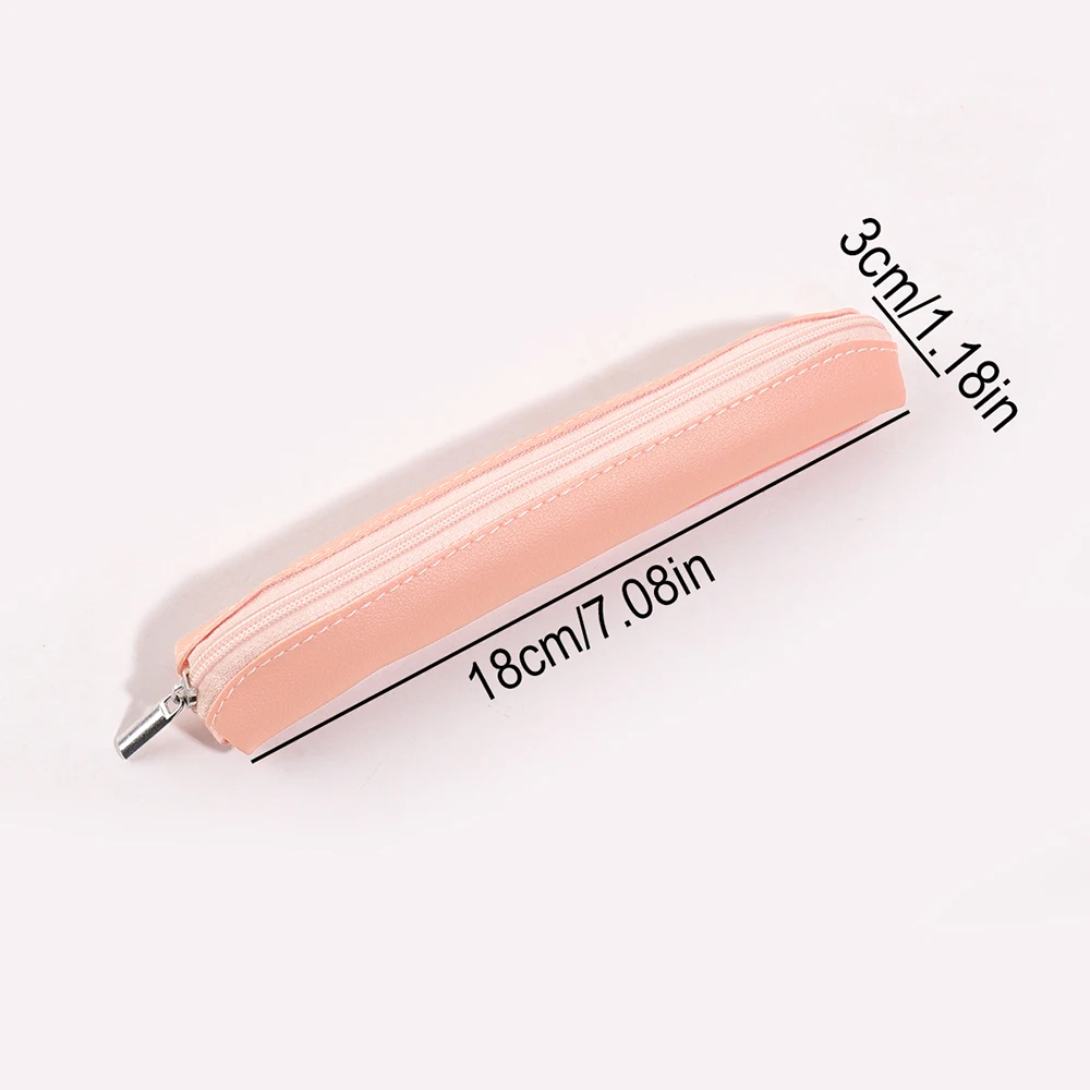 Personalized Custom Text Pencil Case Stationery PU Leather Pen Sleeve For Book School Supplies Laser Customized Name Pencil Pouc view 3