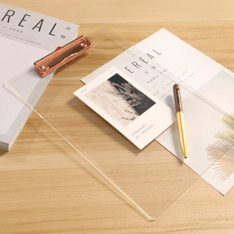 Акриловый планшет формата А4, прозрачный держатель для файлов, низкопрофильный зажим, 30 листов, Прямая поставка