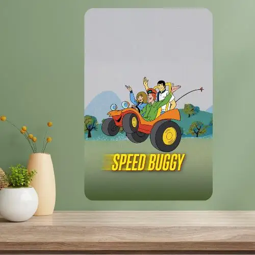 Affiche métallique de la série télévisée classique Speed Buggy