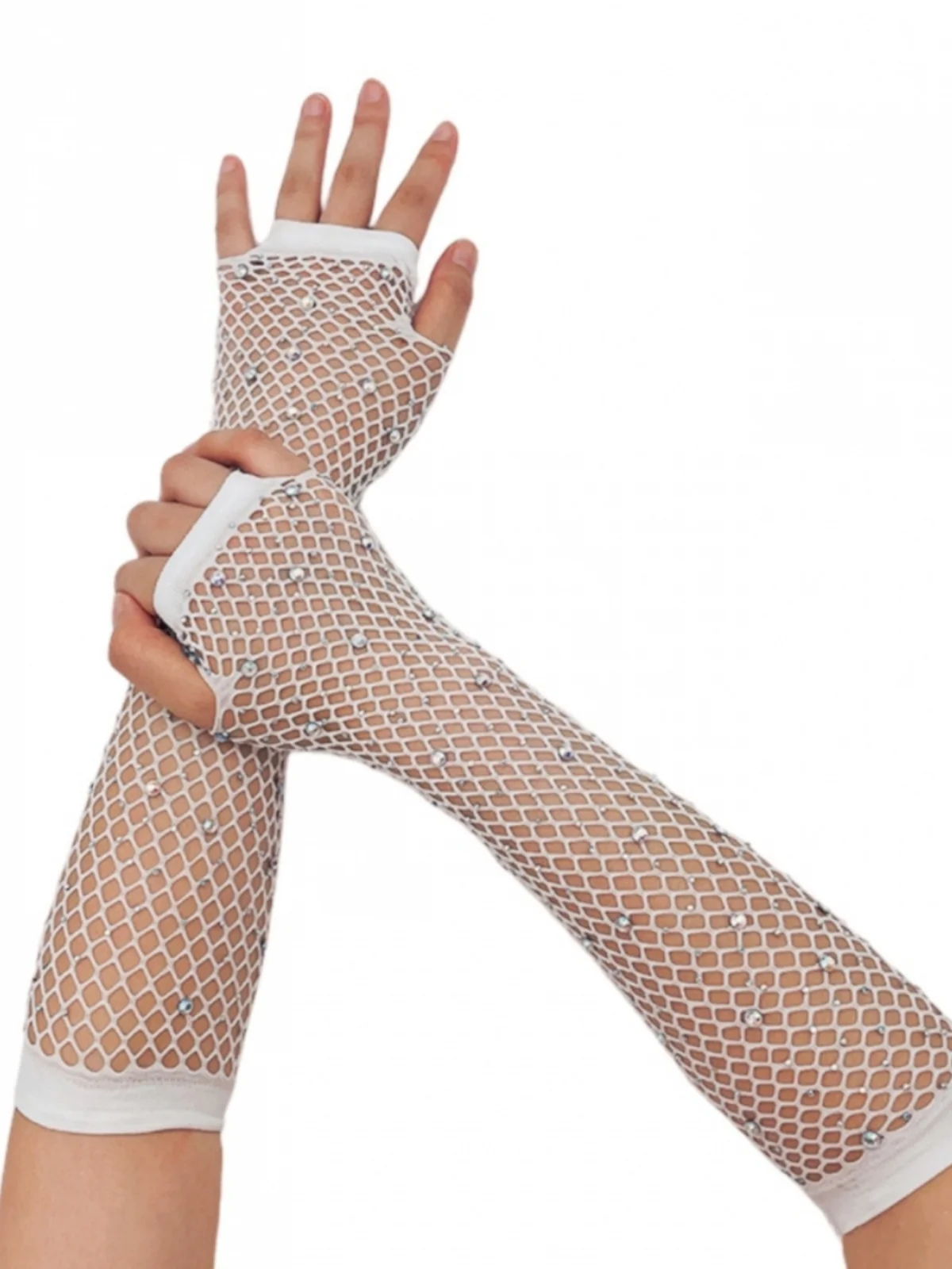 Par Fiing Net Glove Rhinestone Heat-Resistant Sve Par Elastic f Finger Glitter Rhinestone Gloves Sun Protection